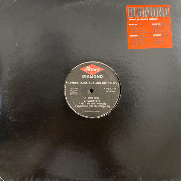 Diamond D : Hatred, Passions And Infidelity (2xLP, Album, Promo, Cle)
