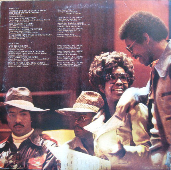 Gladys Knight And The Pips : Neither One Of Us (LP, Album, Emb)
