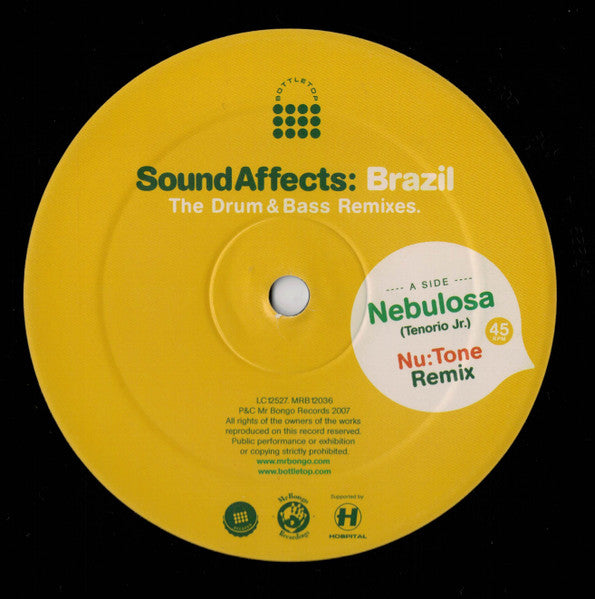 Tenorio Jr. / Bazeado : Sound Affects: Brazil (The Drum & Bass Remixes) (12", Smplr)