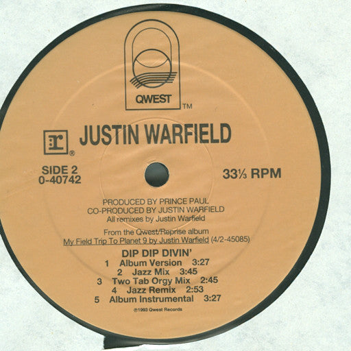 Justin Warfield : K Sera Sera / Dip Dip Divin' (12")