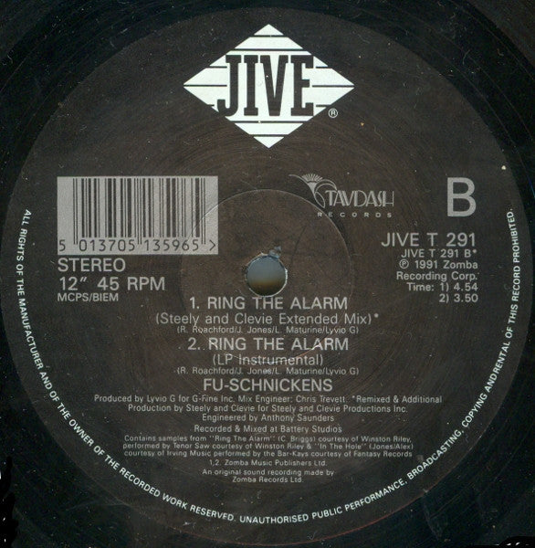 Fu-Schnickens : Ring The Alarm (12")