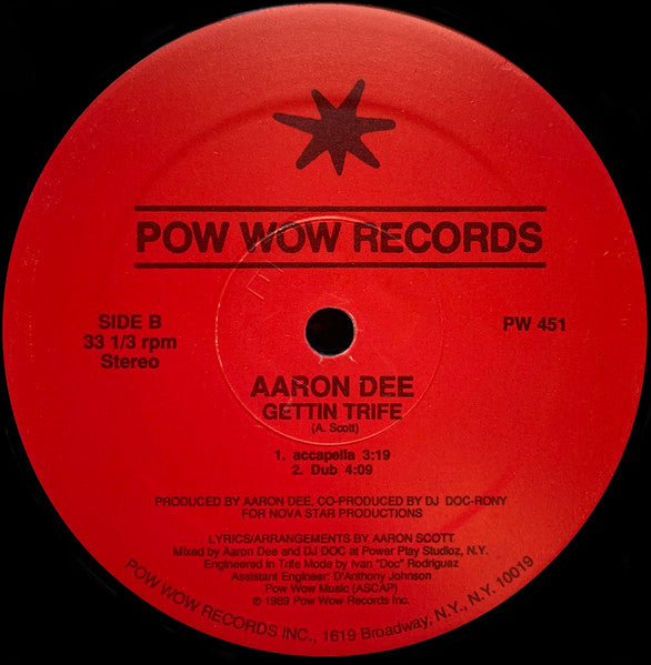 Aaron Dee : Gettin Trife (12")
