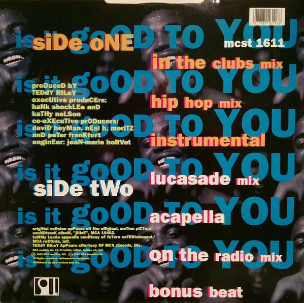 Teddy Riley Featuring Tammy Lucas : Is It Good To You (12")