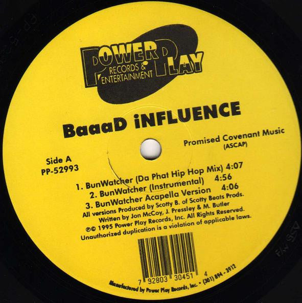 Baaad Influence : BunWatcher (12")