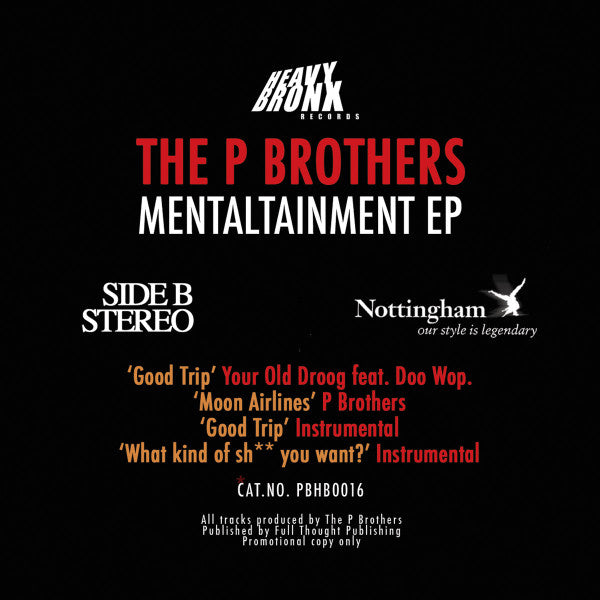P Brothers : Mentaltainment EP (12", EP, Ltd)