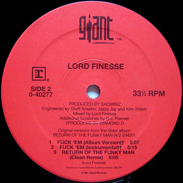 Lord Finesse : Return Of The Funky Man (12", Maxi)