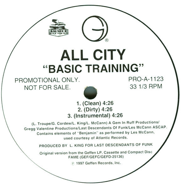 All City : Move On You / Basic Training (12", Promo)