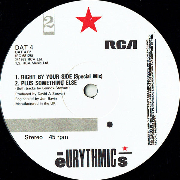 Eurythmics : Right By Your Side (12", Single, SW )