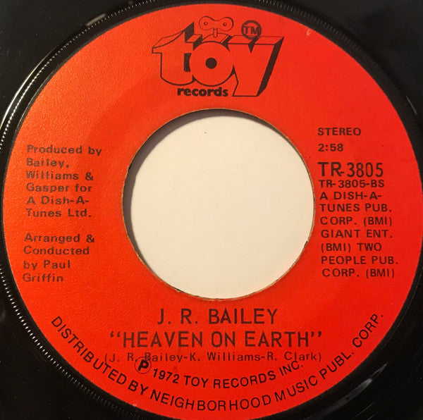 J.R. Bailey : After Hours / Heaven On Earth (7", Single, Jac)