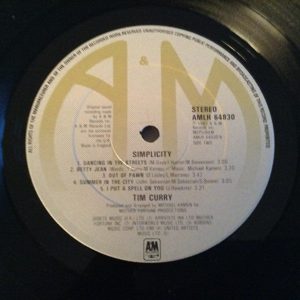 Tim Curry : Simplicity (LP, Album)