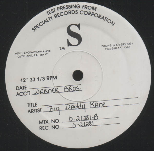 Big Daddy Kane : Smooth Operator / Warm It Up Kane (12", TP)