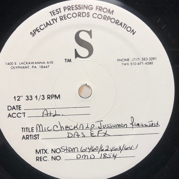 Das EFX : Mic Checka (12", Promo, TP)