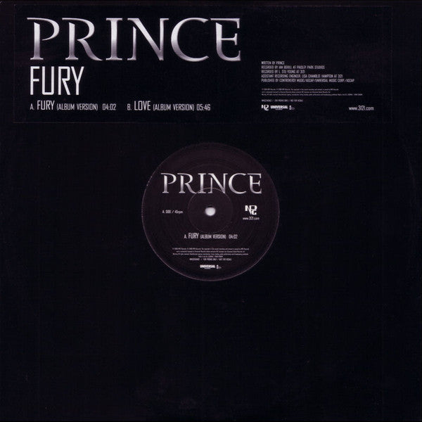 Prince : Fury (12", Single, Promo)