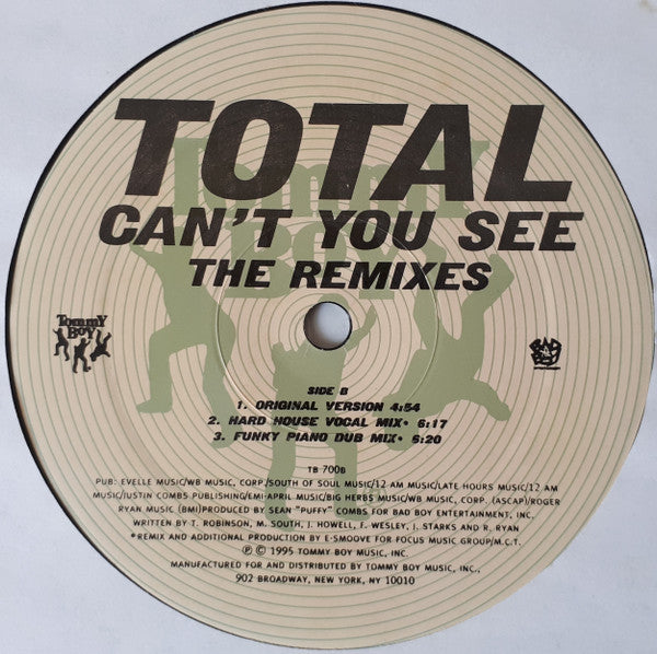 Total : Can't You See (The Remixes) (12")