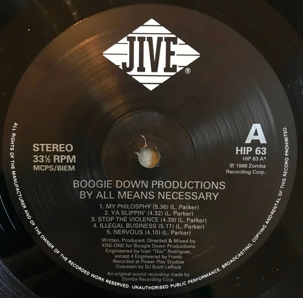 Boogie Down Productions : By All Means Necessary (LP, Album)