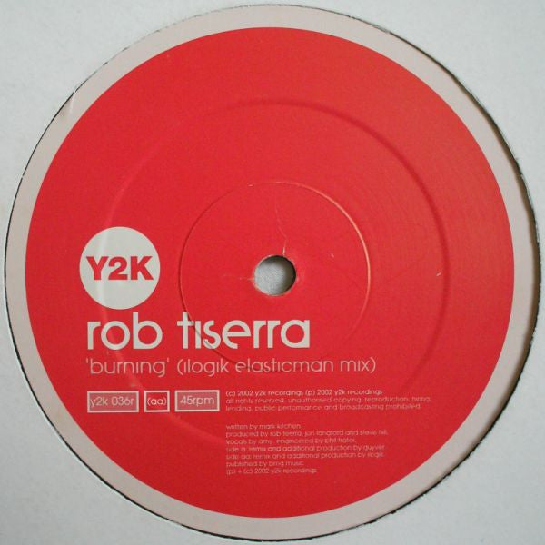 Rob Tissera : Burning (Remixes) (12")