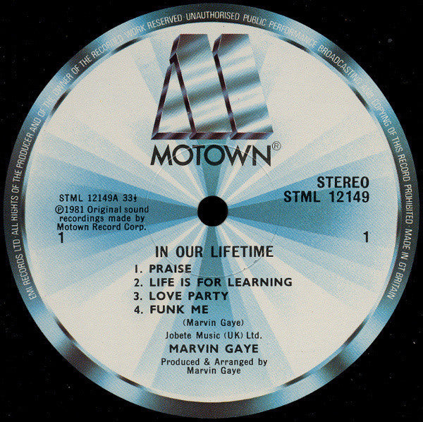 Marvin Gaye : In Our Lifetime (LP, Album)