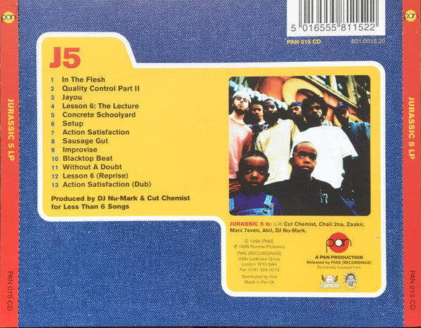 Jurassic 5 : Jurassic 5 (CD, Album)