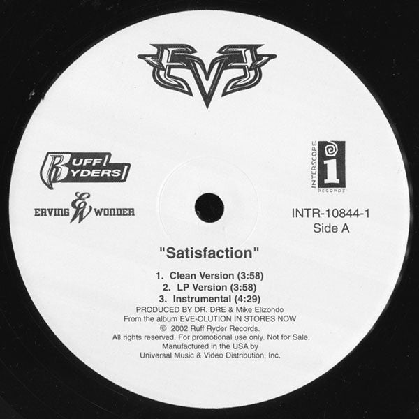 Eve (2) : Satisfaction (12", Promo)