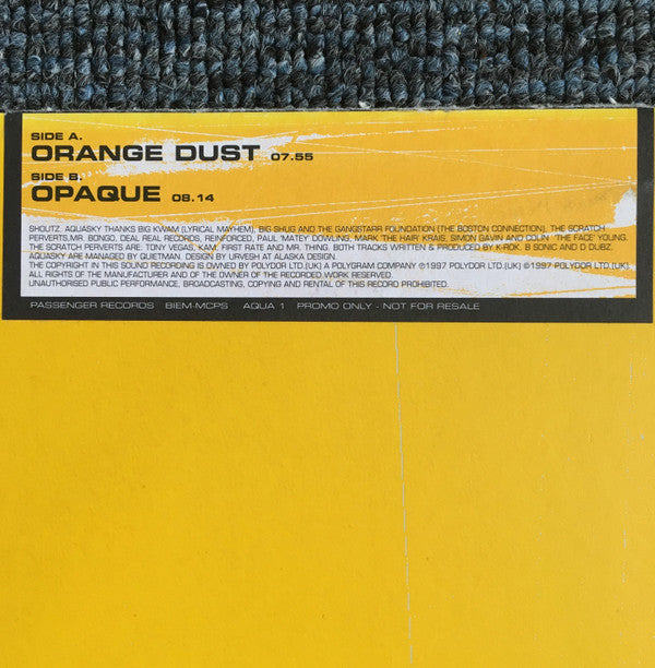 Aquasky : Orange Dust / Opaque (12", Promo)
