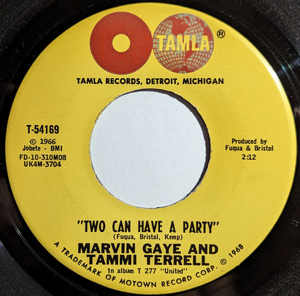 Marvin Gaye And Tammi Terrell : You're All I Need To Get By / Two Can Have A Party (7", Single, Mono, Hol)