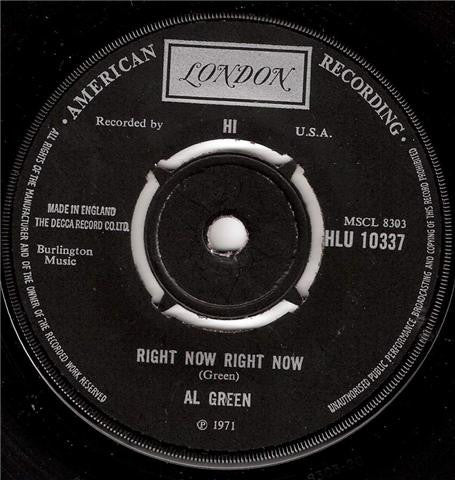 Al Green : Tired Of Being Alone (7", Single, Mono)