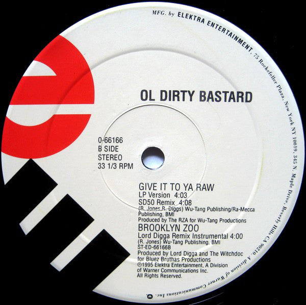Ol' Dirty Bastard : Brooklyn Zoo (12", Single)