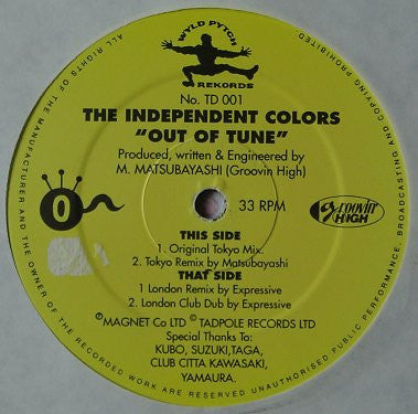 The Independent Colors : Out Of Tune (12")