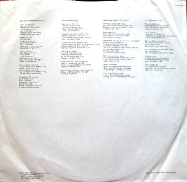 Bobby Caldwell : Cat In The Hat (LP, Album, Rai)