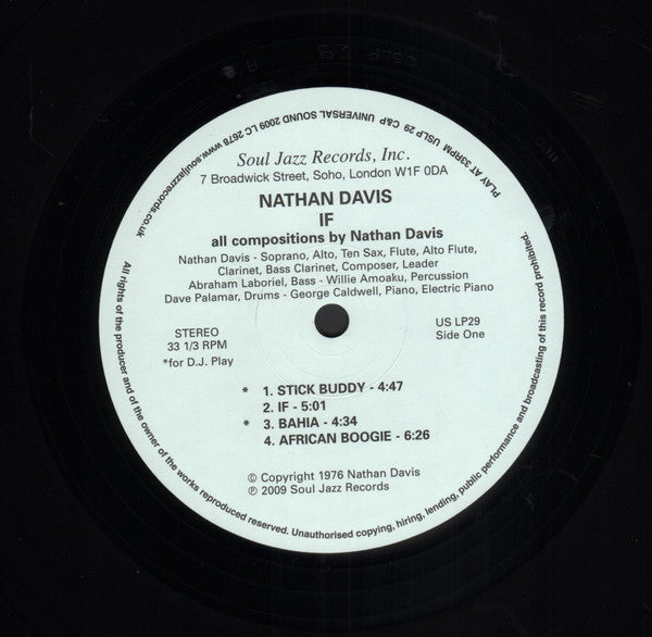Nathan Davis : If (LP, Album, RE)