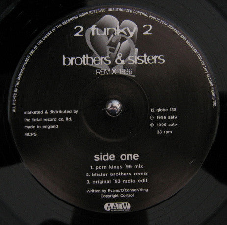 2 Funky 2 : Brothers & Sisters Remix 1996 (12")