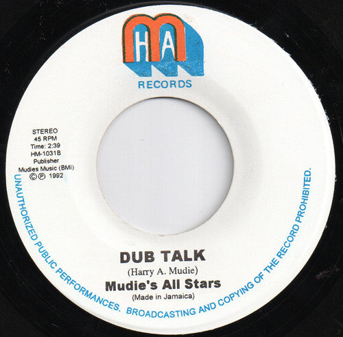 Horace Andy / Mudies All Stars : Mr. Talkative / Dub Talk (7", Single)