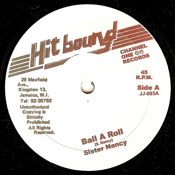 Barry Brown, Sister Nancy : My Woman / Ball A Roll (10")