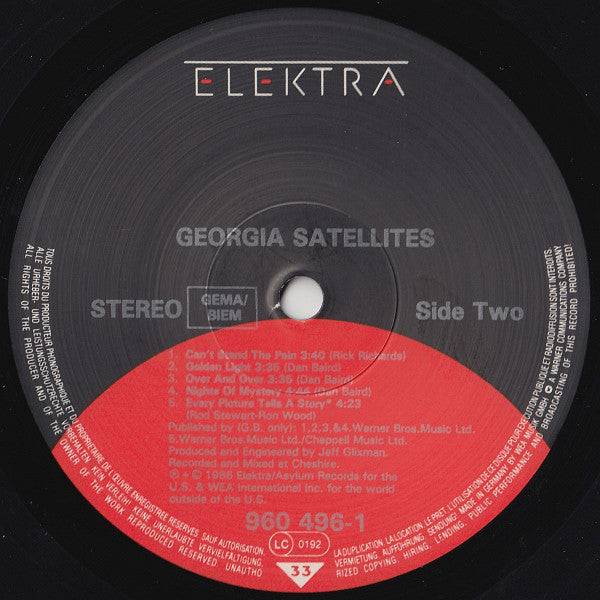 The Georgia Satellites : Georgia Satellites (LP, Album)
