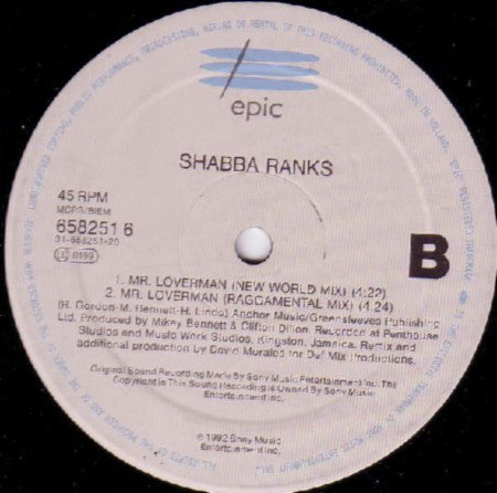 Shabba Ranks : Mr. Loverman (12")