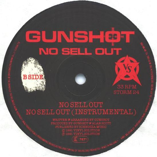 Gunshot : Crime Story / No Sell Out (12")