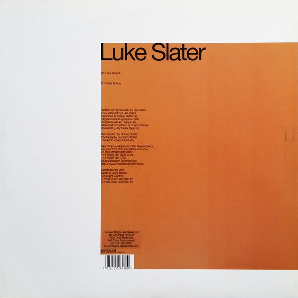 Luke Slater : Love (Loved) (12", Single)