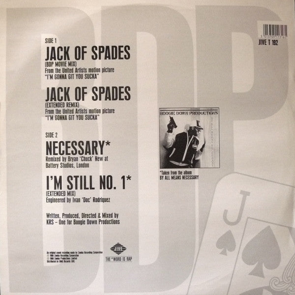 Boogie Down Productions : Jack Of Spades (12")