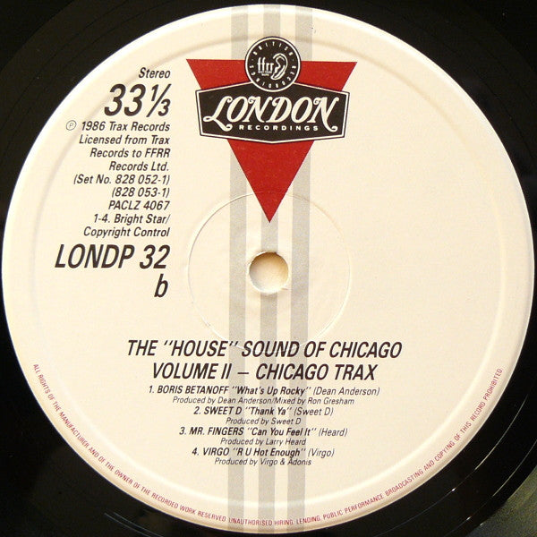 Various : The House Sound Of Chicago - Vol. II - Chicago Trax (2xLP, Comp)