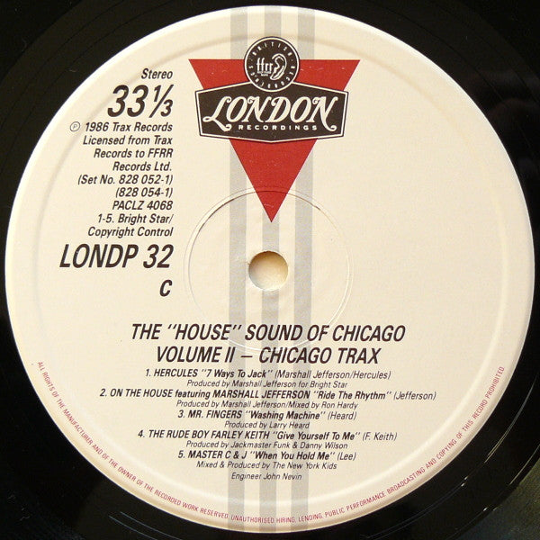 Various : The House Sound Of Chicago - Vol. II - Chicago Trax (2xLP, Comp)