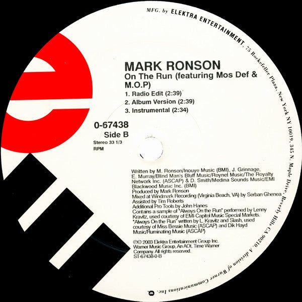 Mark Ronson : Ooh Wee / On The Run (12")