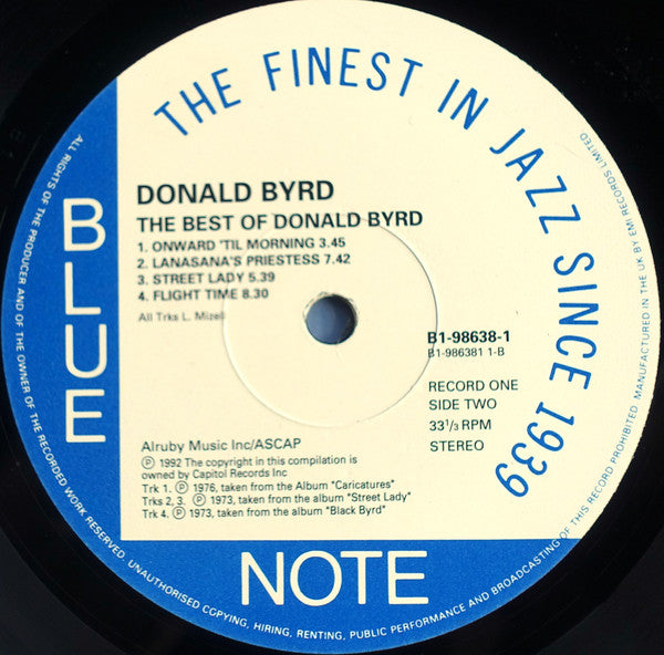 Donald Byrd : The Best Of Donald Byrd (2xLP, Comp)