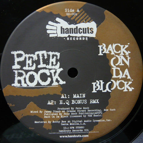 Pete Rock : Back On Da Block (12")
