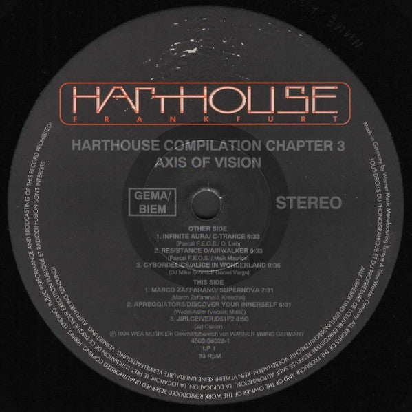 Various : Harthouse Compilation Chapter 3 (Axis Of Vision) (2xLP, Comp)