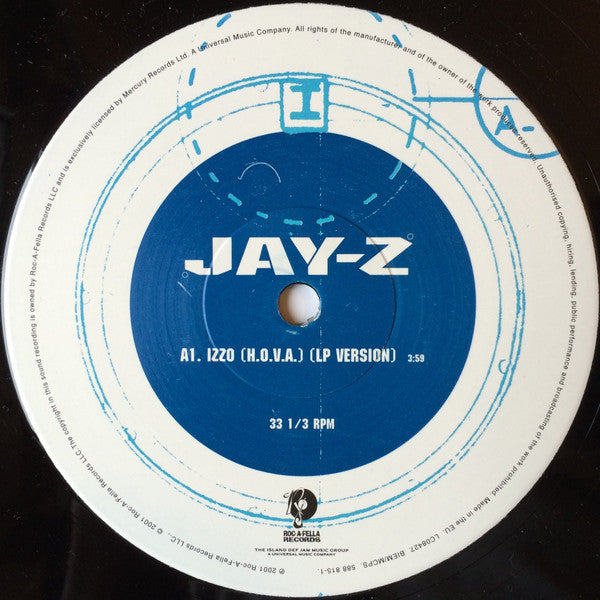 Jay-Z : Izzo (H.O.V.A.) (12", Single)
