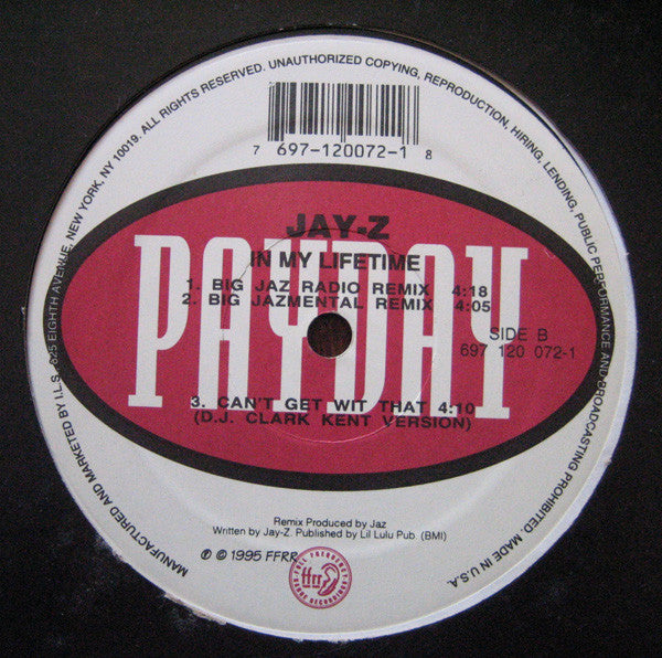 Jay-Z : In My Lifetime (12")
