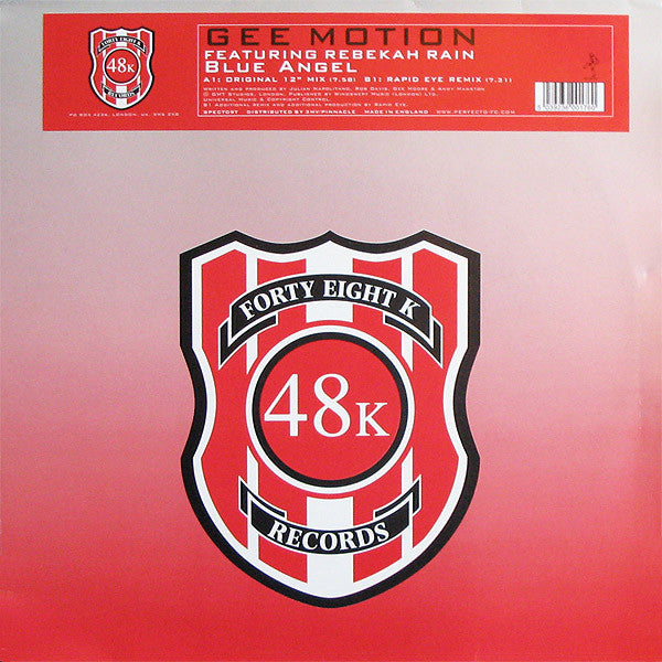 Gee Motion Featuring Rebekah Rain : Blue Angel (12")