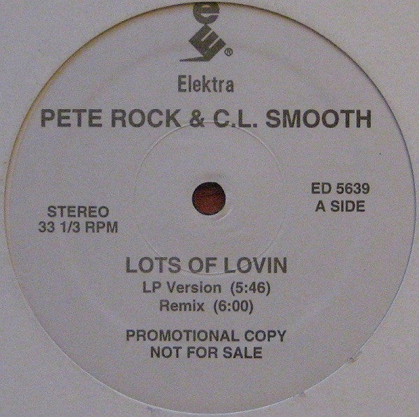 Pete Rock & C.L. Smooth : Lots Of Lovin (12", Promo)