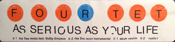 Four Tet : As Serious As Your Life (12", Single)