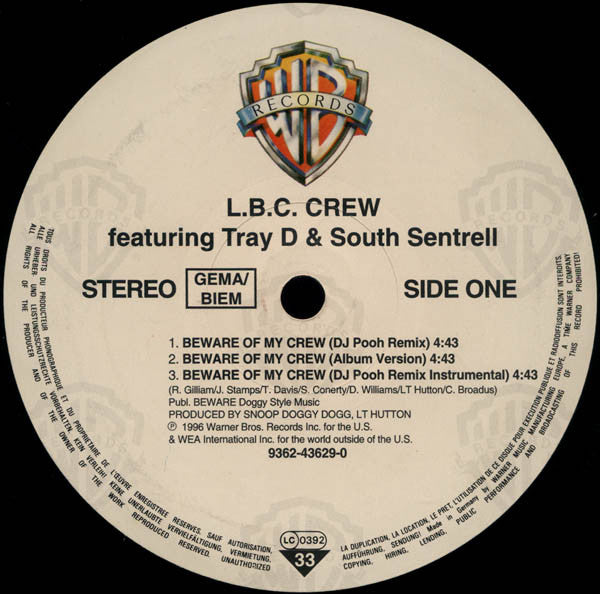 LBC Crew : Beware Of My Crew (12", Single)